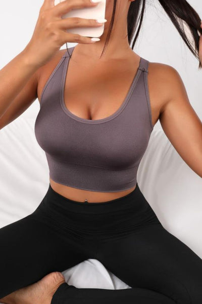 Scoop Neck Long Active Bra